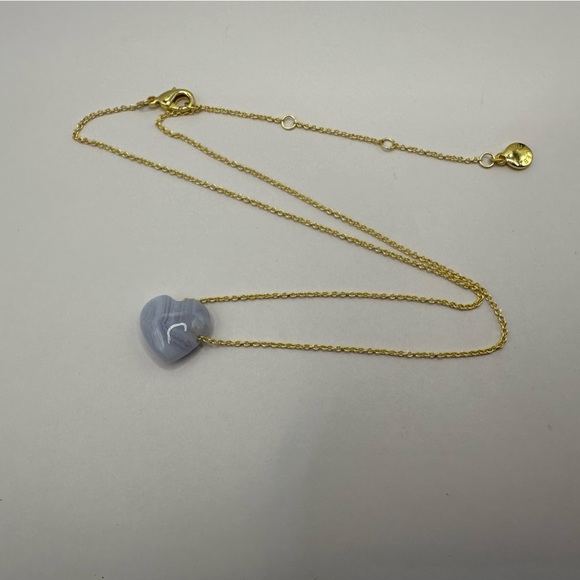 BaubleBar Juno Blue Lace Agate Necklace NWT - Picture 5 of 8